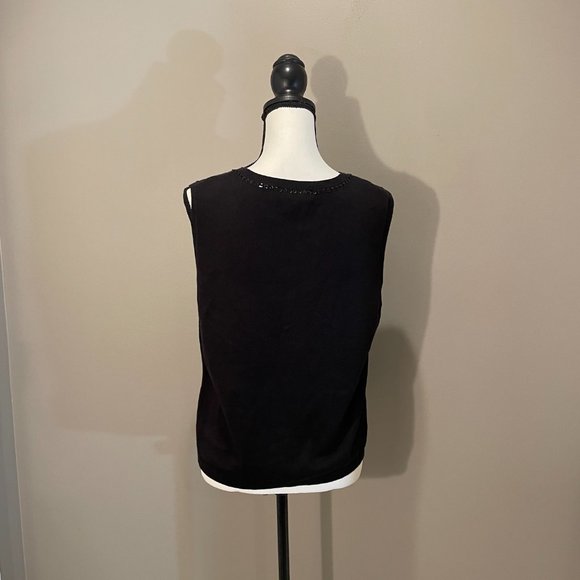 Berek 2 Womens Light Weight Sequin Embellished Sleeveless Pullover Sweater sz L - Picture 5 of 5